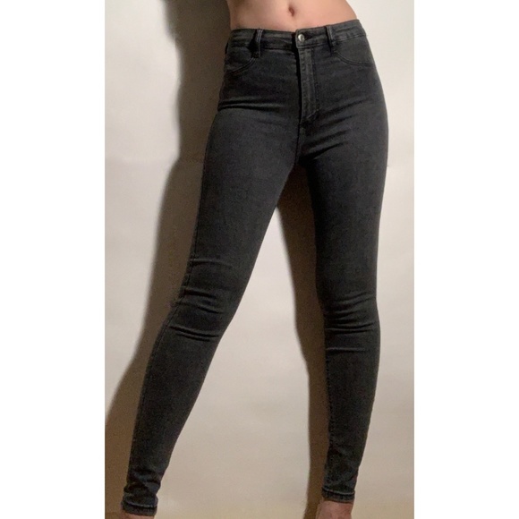 Zara High Rise Skinny Jeans in Grey Sz 4 - Picture 2 of 9